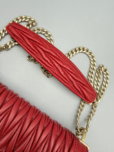 Load image into Gallery viewer, Miu Miu Confidential quilted red bag on chain