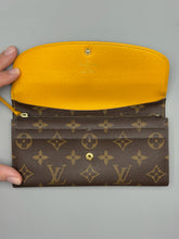 Load image into Gallery viewer, Louis Vuitton Emilie monogram wallet with yellow