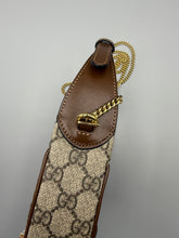 Load image into Gallery viewer, Gucci GG Supreme Monogram Azalea Calfskin Half Moon crossbody on chain