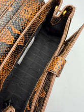 Load image into Gallery viewer, Vivienne Westwood Hazel Medium Shoulder Bag in embossed snake leather with matching wallet