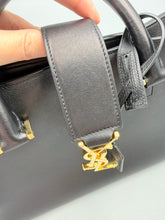 Load image into Gallery viewer, Saint Laurent Monogram Cabas Leather Black small tote with strap