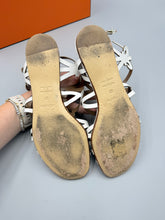 Load image into Gallery viewer, Hermes white Karlotta sandals - size 37