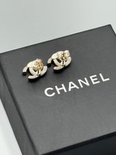 Load image into Gallery viewer, Chanel Crystal CC stud earrings
