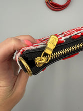 Load image into Gallery viewer, Louis Vuitton x URS Fisher Pochette tufted monogram black and red with strap