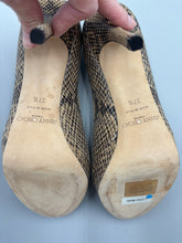Load image into Gallery viewer, Jimmy Choo snakeskin open toe pumps - 37.5