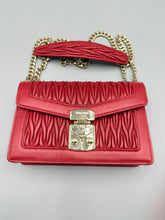 Load image into Gallery viewer, Miu Miu Confidential quilted red bag on chain