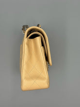 Load image into Gallery viewer, Chanel Beige Medium Double Flap Caviar bag with Silver hardware