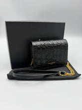Load image into Gallery viewer, Saint Laurent Croc embossed card case on chain