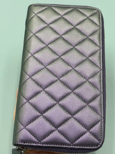 Load image into Gallery viewer, Chanel Irredescent zippy wallet purple