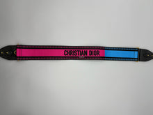 Load image into Gallery viewer, Dior Shoulder guitar strap pink/black/blue
