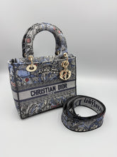 Load image into Gallery viewer, Christian Dior Lady D-Lite embroidered Medium tote with strap