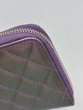 Load image into Gallery viewer, Chanel Irredescent zippy wallet purple