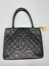 Load image into Gallery viewer, Chanel Caviar Medallion black tote with GHW