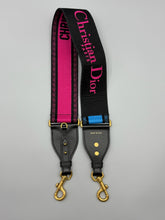 Load image into Gallery viewer, Dior Shoulder guitar strap pink/black/blue