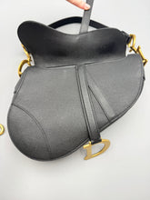 Load image into Gallery viewer, Christian Dior Black Medium Saddle bag with strap