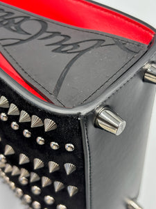 Christian Louboutin Mini Paloma Suede Embellished tote with strap