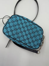 Load image into Gallery viewer, Gucci GG print Marmont Camera crossbody teal