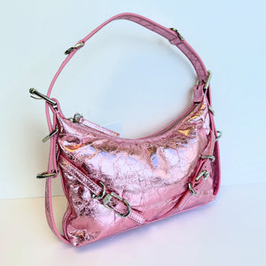 Givenchy Pink Metallic Mini Voyou bag - shoulder or crossbody