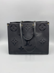 Louis Vuitton Onthego GM Black empriente Monogram Tote Bag