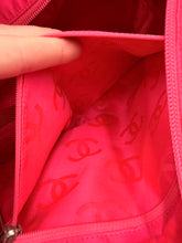 Load image into Gallery viewer, Chanel Tweed Ligne Cambon tote with pink interior