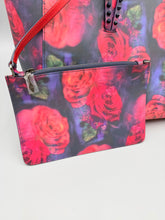 Load image into Gallery viewer, Christian Louboutin Small Cabata Paris Red Floral tote with pouch