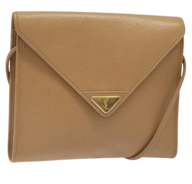 YSL vintage tan flap envelope crossbody