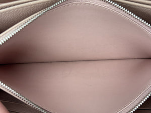 Louis Vuitton Zippy mahina wallet pink
