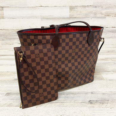 Louis Vuitton Neverfull MM ebene with pouch