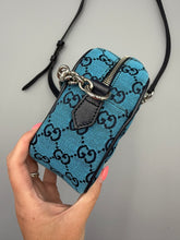 Load image into Gallery viewer, Gucci GG print Marmont Camera crossbody teal