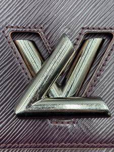 Louis Vuitton epi Burgundy Twist MM on chain