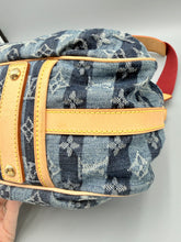 Load image into Gallery viewer, Louis Vuitton Cabas Rayes denim striped tote with strap