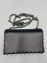 Load image into Gallery viewer, Christian Louboutin spikey soft pouch crossbody with chain