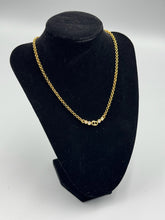Load image into Gallery viewer, Dior Crystal CD logo gold chain necklace - 17"