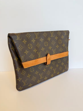 Louis Vuitton vintage monogram flap clutch