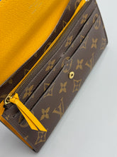 Load image into Gallery viewer, Louis Vuitton Emilie monogram wallet with yellow
