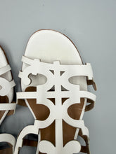 Load image into Gallery viewer, Hermes white Karlotta sandals - size 37