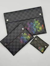 Load image into Gallery viewer, Louis Vuitton Lmt Ed Damier Graphite Alpha Triple Pouch set