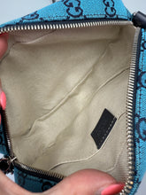 Load image into Gallery viewer, Gucci GG print Marmont Camera crossbody teal