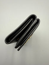 Load image into Gallery viewer, YSL trifold black leather snap wallet