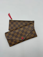 Load image into Gallery viewer, Louis Vuitton Josephine damier ebene wallet with red interior and insert