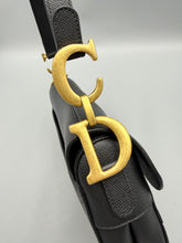 Load image into Gallery viewer, Christian Dior Black Medium Saddle bag with strap
