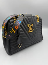 Load image into Gallery viewer, Louis Vuitton Black New Wave tote on chain