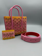 Load image into Gallery viewer, BUNDLE - Christian Louboutin Sunshine studded Paloma with strap and matching card wallet