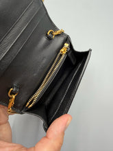 Load image into Gallery viewer, Saint Laurent Croc embossed card case on chain
