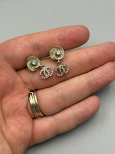 Load image into Gallery viewer, Chanel Flower Petal Crystal CC drop earrings