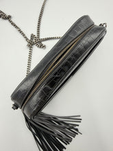 Load image into Gallery viewer, YSL Mini Lou Black croc camera crossbody