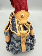 Load image into Gallery viewer, Louis Vuitton Cabas Rayes denim striped tote with strap