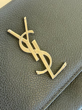 Load image into Gallery viewer, YSL Small Sunset black flap crossbody on chain