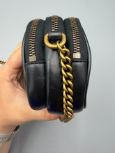 Load image into Gallery viewer, Gucci Triple Compartment Black Marmont crossbody on chain