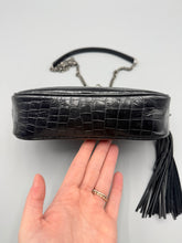 Load image into Gallery viewer, YSL Mini Lou Black croc camera crossbody